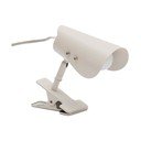 Gaiši pelēka metāla galda lampa ar klipsi (augstums 16 cm) Jula – Kave Home