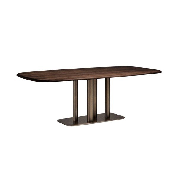 Ēdamgalds ar riekstkoka imitāciju 110x220 cm Melvar – Kave Home