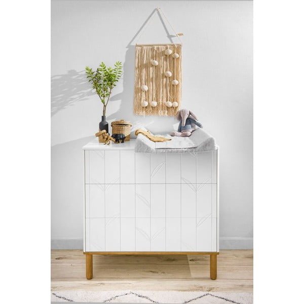 Balta bērnu kumode Toteme Botanic - BELLAMY-image-1