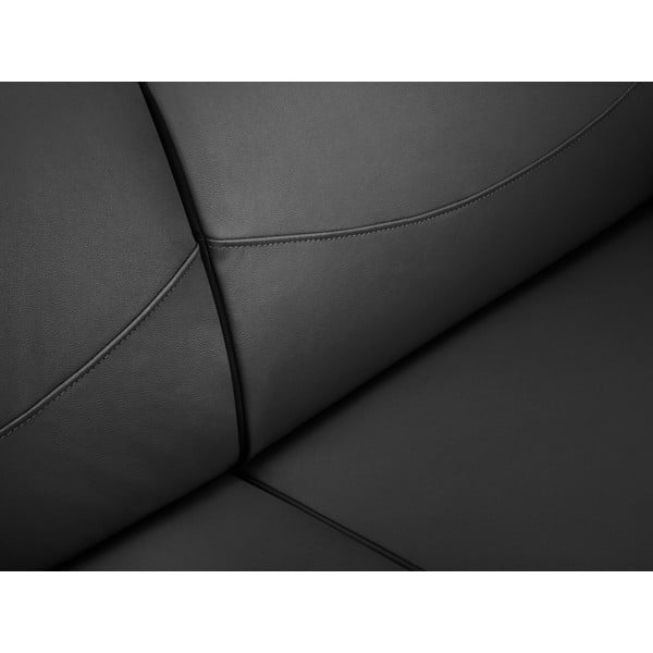 Tumši pelēks ādas dīvāns Windsor & Co Sofas Neso, 175 x 90 cm-image-1