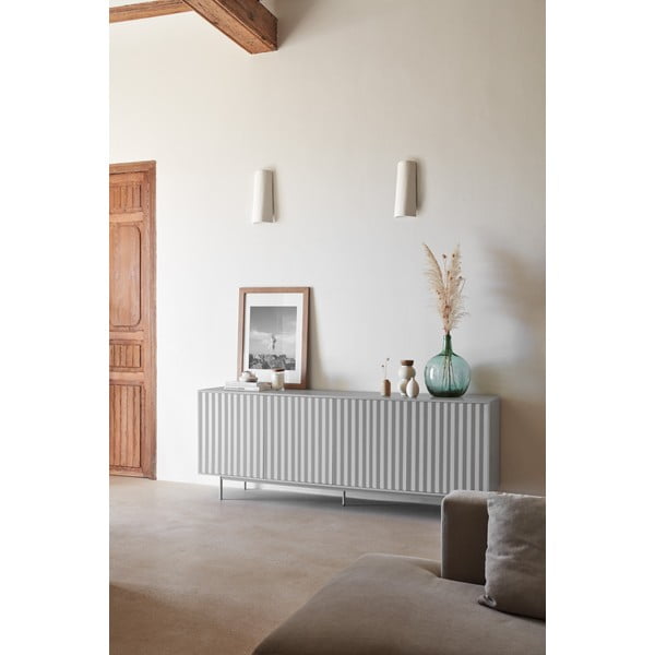 Pelēka zema kumode 211x80 cm Sierra – Teulat-image-1