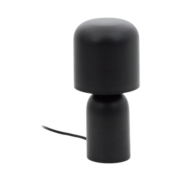 Melna galda lampa ar metāla abažūru (augstums 28 cm) Monze – Kave Home