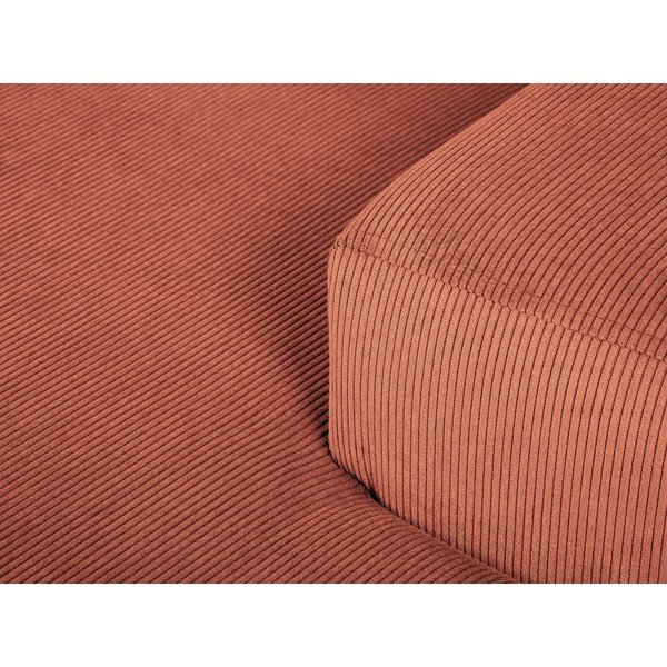 Rozā velveta stūra dīvāns Cosmopolitan Design Hobart, labais stūris-image-1