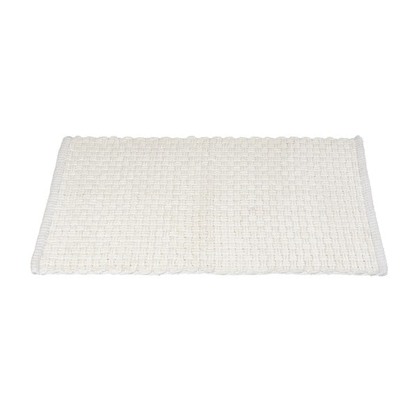 Balts tekstila vannas istabas paklājiņš 50x80 cm Ecoli – Wenko-image-2