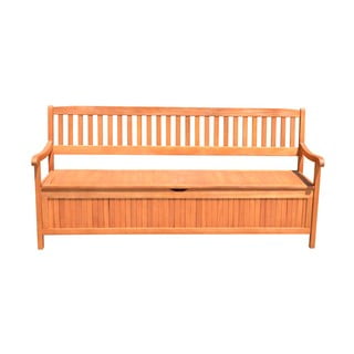 Dārza soliņš ar glabāšanas vietu no eikalipta ADDU Houston, garums 187 cm