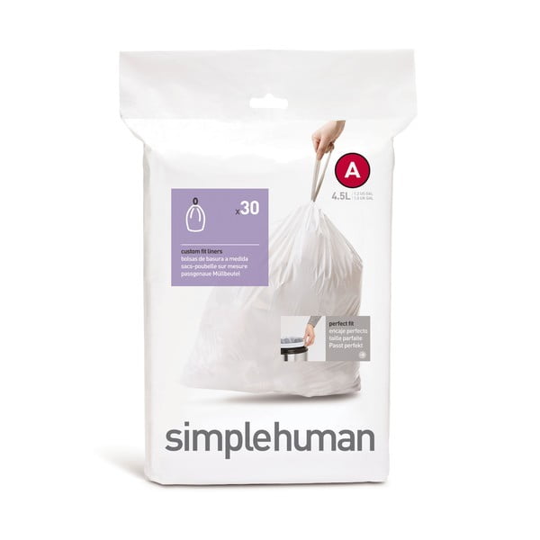 Savelkami atkritumu maisi (30 gab.) 4,5 l A – simplehuman