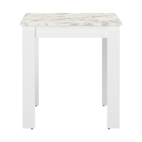 Balts ēdamgalds ar marmora virsmu 110x70 cm Nice - TemaHome -image-2