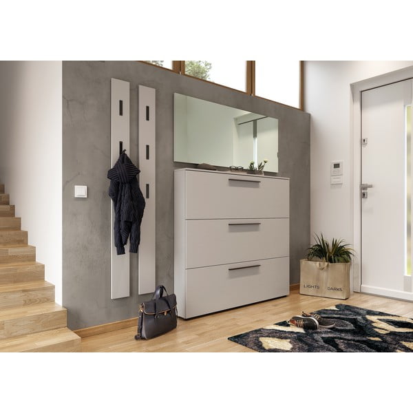 Pelēks/bēšs atvāžamais apavu plaukts Utah – Germania-image-3