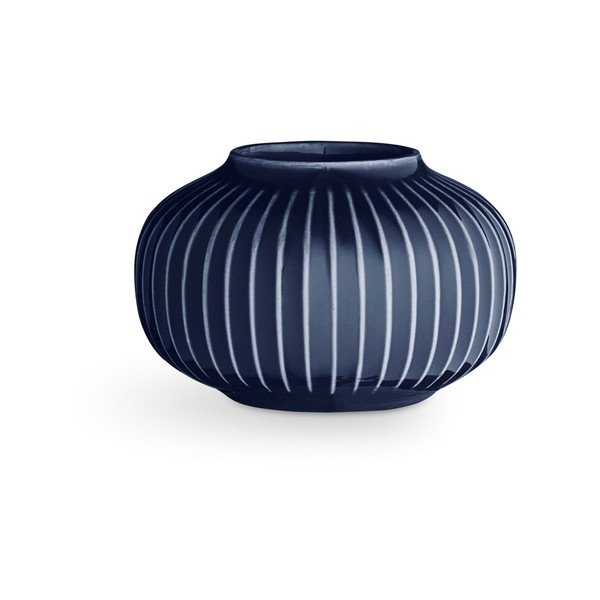 Tumši zils porcelāna tējas gaismas sveču turētājs Kähler Design Hammershoi, ⌀ 10 cm
