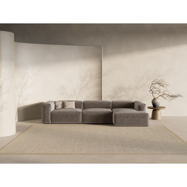 Brūns stūra dīvāns (ar labo stūri/ar zvilni) Bergamo – Cosmopolitan Design-image-1