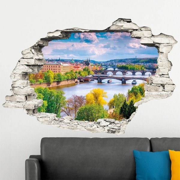 3D sienas uzlīme Ambiance Prague Spring, 90 x 60 cm-image-1