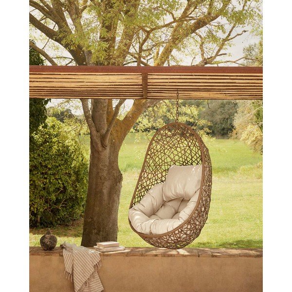 Brūns piekaramais dārza krēsls Kave Home Florina-image-1