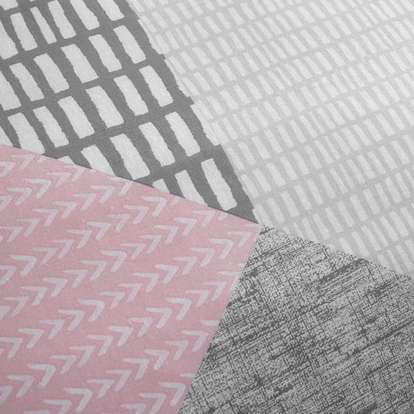 Rozā vienguļamā gultas veļa 135x200 cm Larsson Geo – Catherine Lansfield-image-3