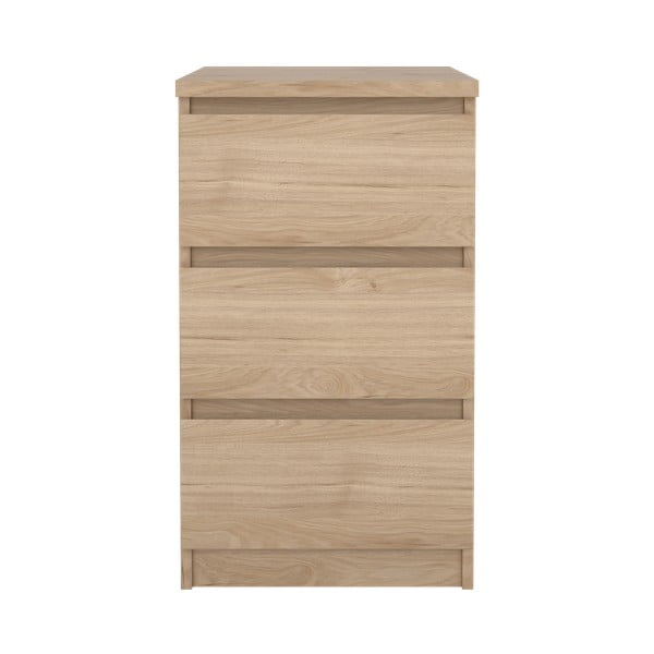 Dabīga toņa kumode ar ozolkoka imitāciju 40x70x50 cm Naia – Tvilum