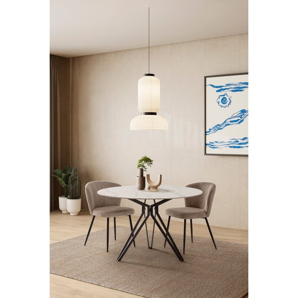 Bēši velveta pusdienu krēsli (4 gab.) Megan – Marckeric-image-1