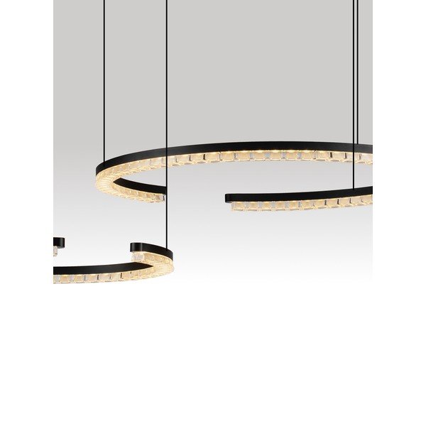 Matēti melna alumīnija LED piekaramā lampa ar regulējamu spilgtumu Greamy – Nova Luce-image-2