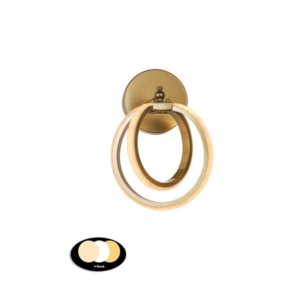 Bronzas krāsas metāla LED sienas lampa Sezen – Squid Lighting-image-2