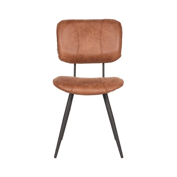 Konjakbrūni ādas pusdienu krēsli (2 gab.) Fos – LABEL51-image-2