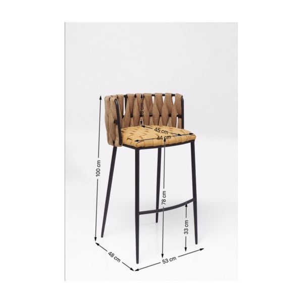 2 dzeltenu bāra krēslu komplekts Kare Design Cheerio-image-4