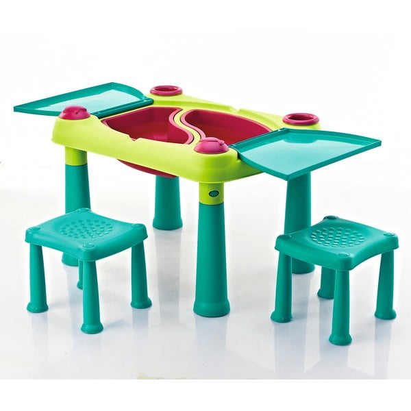 Bērnu rotaļu galda un 2 krēslu komplekts Curver Creative
