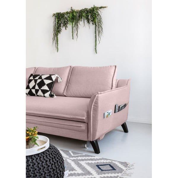 Pūdera rozā izlaižams stūra dīvāns Miuform Charming Charlie, kreisais stūris-image-4