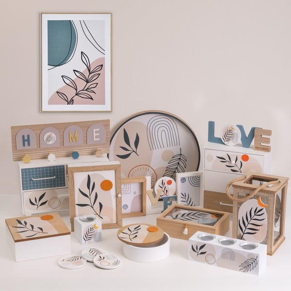 Dekoratīvas uzglabāšanas kastes ar vāku (2 gab.) ø 20x8,5 cm – Casa Selección-image-1