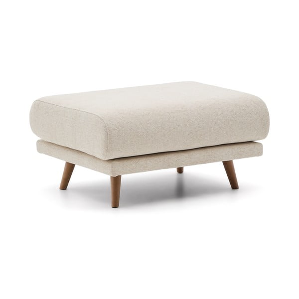 Bēšs kāju soliņš no šenila auduma Karin – Kave Home-image-2