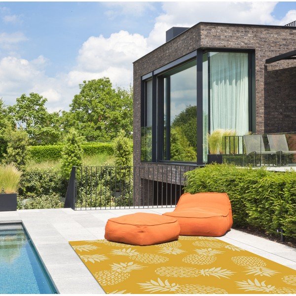 Dzeltens āra paklājs Floorita Pineapple, 160 x 230 cm-image-1