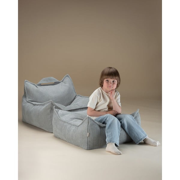 Piparmētru zaļš velveta bērnu sēžammaiss Chair – Wigiwama-image-2