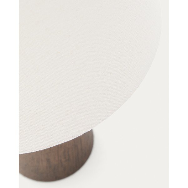 Balta/tumša dabīga toņa galda lampa ar auduma abažūru (augstums 49,5 cm) Marga – Kave Home-image-4
