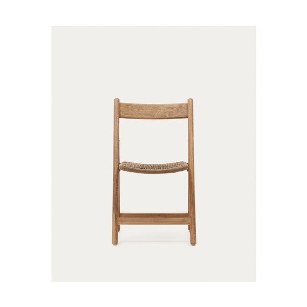 Brūns/dabīga toņa masīvkoka dārza krēsls Dandara – Kave Home-image-4