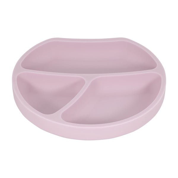 Gaiši rozā silikona bērnu šķīvis 19x20,5 cm – Kindsgut-image-2