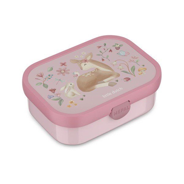 Gaiši rozā plastmasas bērnu pusdienu kārba Fairy Garden by Little Dutch – Mepal