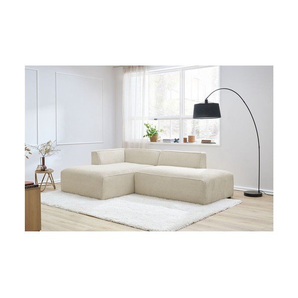 Bēšs velveta modulārais stūra dīvāns (ar kreiso stūri/L veida) Megeve – Bobochic Paris-image-3