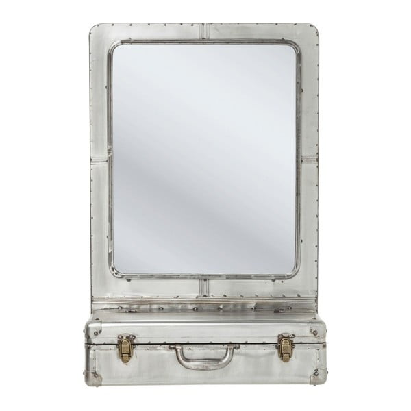 Sienas spogulis ar uzglabāšanas vietu Kare Design Suitcase