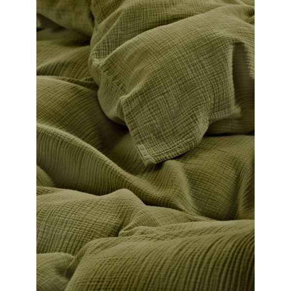 Haki vienguļamā muslīna gultas veļa 140x200 cm Amilia – Jotex-image-2