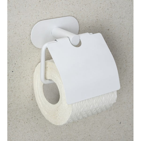 Balts nerūsējošā tērauda pašlīmējošs tualetes papīra turētājs Orea – Wenko-image-1