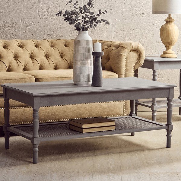 Pelēks žurnālgaldiņš 60x120 cm Heritage – Premier Housewares-image-3