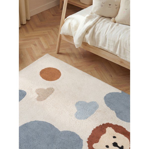 Krēmkrāsas mazgājams/ar rokām darināts kokvilnas bērnu paklājs 140x200 cm Snuggle Lionel – Hanse Home-image-3