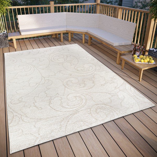 Krēmkrāsas āra paklājs 77x150 cm Elina Crema – Hanse Home-image-1