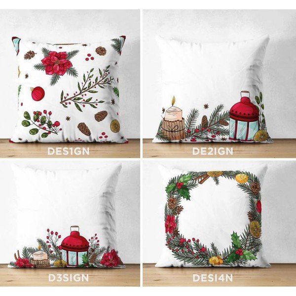 Spilvendrānas (4 gab.) ar Ziemassvētku motīvu 43x43 cm Merry Christmas – Mila Home-image-1