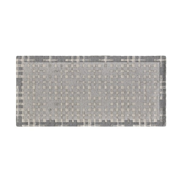 Pelēks mazgājams celiņa paklājs 55x115 cm Dama Argento – Floorita