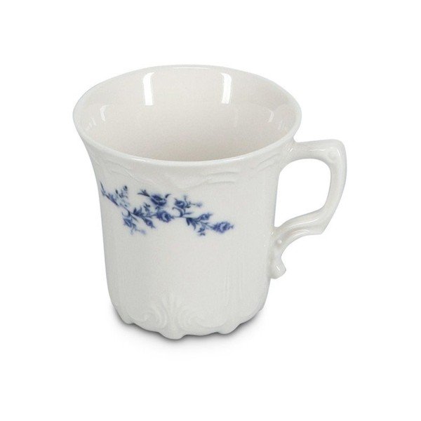 Balta/zila kapučīno porcelāna tasīte 200 ml Retro – BonBistro-image-2