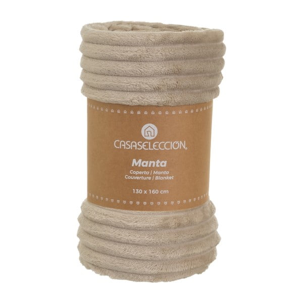 Brūns mikroplīša pleds 130x160 cm Fur Velvet – Casa Selección-image-4