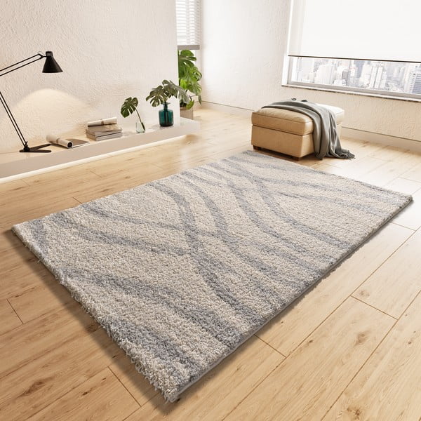 Gaiši pelēks/krēmkrāsas paklājs 133x190 cm Helia – Universal-image-1