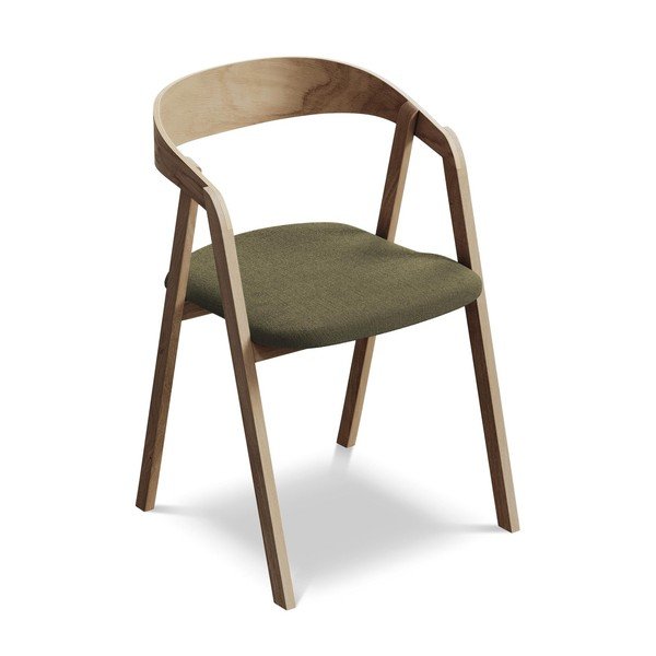 Zaļš masīvkoka ēdamistabas krēsls Erika – Makamii