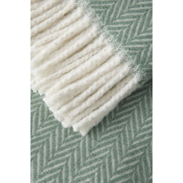 Gaiši zaļš pleds ar kokvilnu Euromant Skyline, 140 x 180 cm-image-2