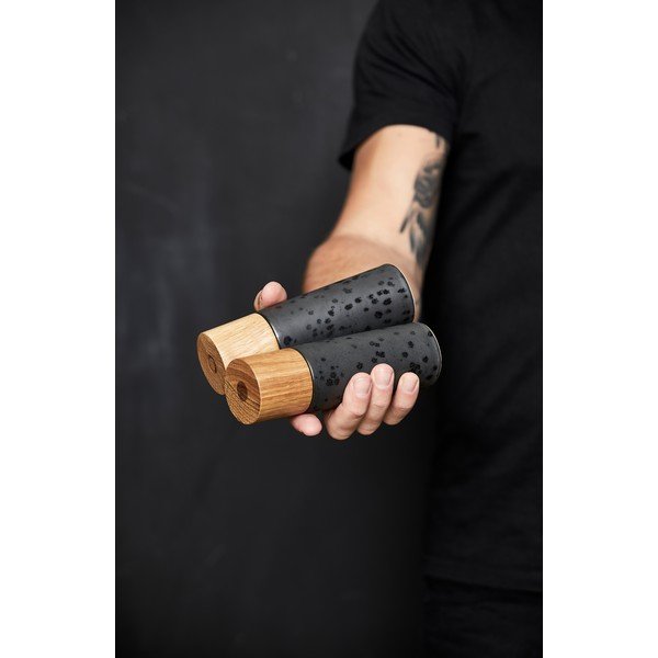 Melnas keramikas piparu un sāls dzirnaviņas (2 gab.) Gastro Black – Bitz-image-1