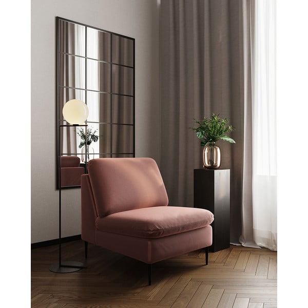 Rozā samta atpūtas krēsls Moilo – MESONICA-image-1