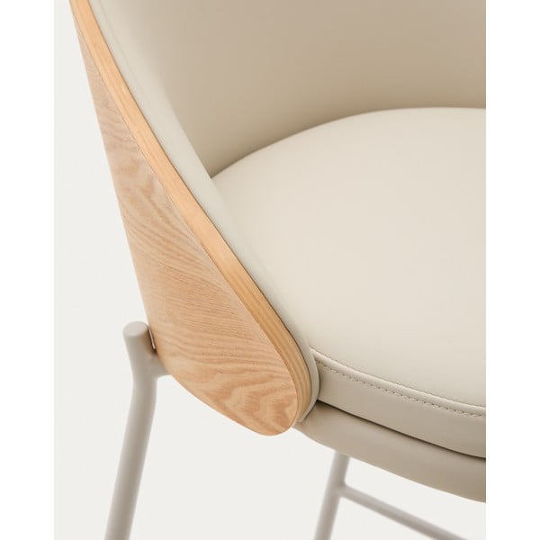 Bēšs/dabīga toņa bāra krēsls (sēdekļa augstums 77 cm) Eamy – Kave Home-image-3